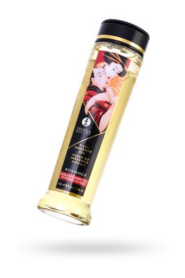 Масло для массажа Shunga Romance, натуральное, возбуждающее, клубника и шампанское, 240 мл