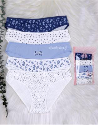 Набор хлопковых трусиков — слип (5 шт) (S/M, L/XL)