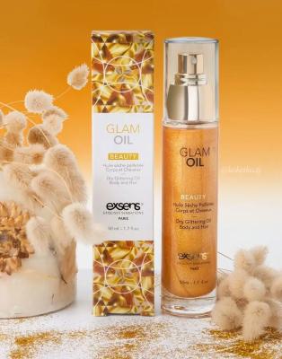 Шиммер, сухое масло с блеском для волос и тела,  GLAM OIL EXSENS, 50 мл