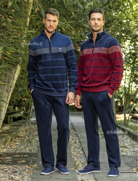 Теплый модный домашний костюм