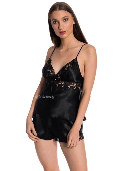 Атласный топ и шорты от Espuar