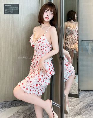 Воздушная  сорочка с трусиками стринг