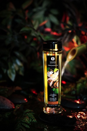 Съедобное масло для массажа Shunga Organica Almond Sweetness, натуральное, возбуждающее, миндаль, 240 мл