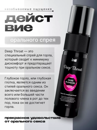 Спрей оральный Deep throat, Глубокое горло, 12 мл