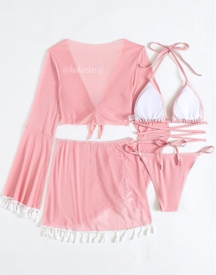 Купальник бикини с юбкой 4в1