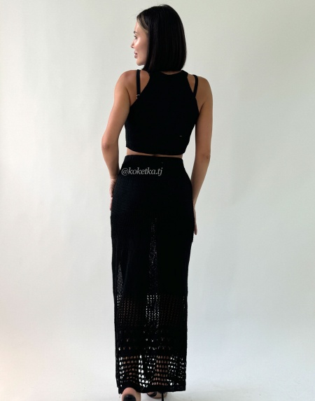 Пляжный топ с юбкой