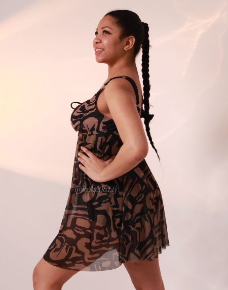 Купальник платье (низ шорты)