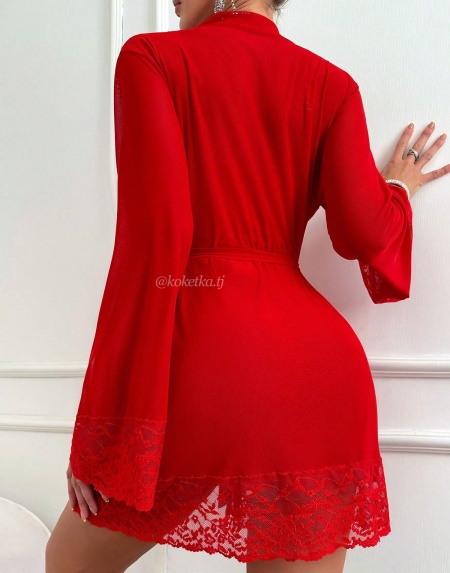 Прозрачная сорочка с халатом