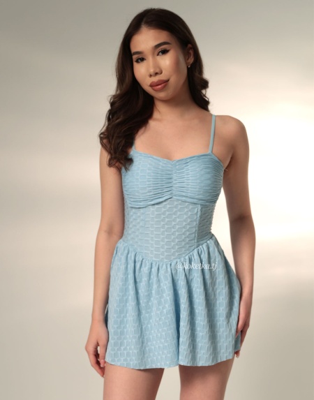 Купальник платье слитный (низ шорты)