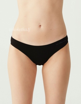 Набор трусиков — cлип от U.S. POLO ASSN (черный, бежевый, белый, бежевый, белый - 5 шт)