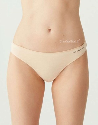 Набор трусиков — стринг от U.S. POLO ASSN (черный, бежевый, белый, фуксия, черный - 5 шт)