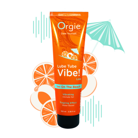 Лубрикант с эффектом вибрации Orgie Lube Tube Vibe Medium Pina Colada, 100 мл