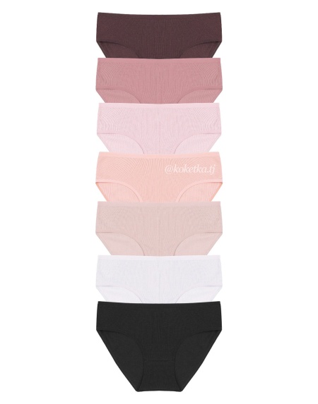 Набор хлопковых трусиков — слип (7 шт) (XL, XXL, 3XL, 4XL)