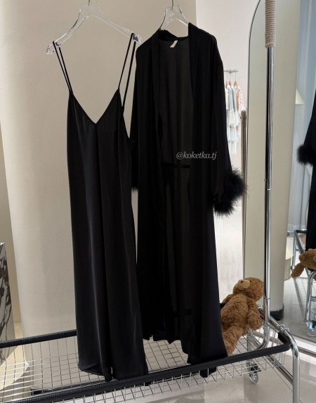 Нежная сорочка с халатом