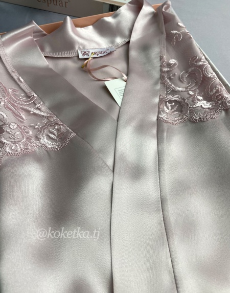 Атласная сорочка с халатом от Espuar