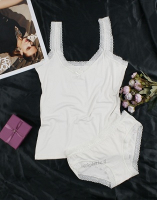 Комплект майка и трусики из хлопка