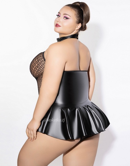 Боди с эффектом мокрой кожи (Plus Size)