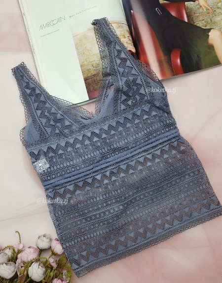 Кружевной длинный топ