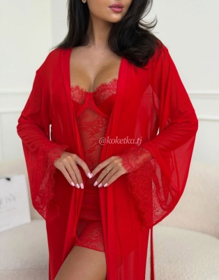 Соблазнительная сорочка с халатом