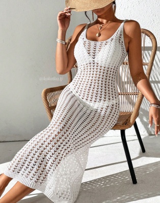 Пляжное платье без рукавов
