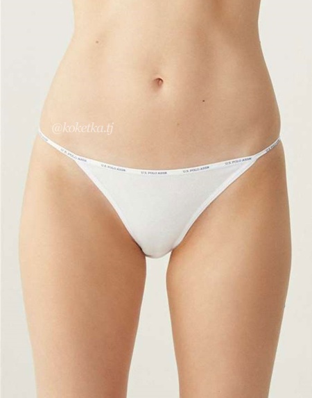 Набор трусиков-бикини U.S. Polo Assn (черный, бежевый, белый, фуксия, черный - 5 шт)