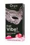 Съедобный гель с эффектом вибрации Orgie DUAL VIBE! Strawberry Gin And Tonic, на водной основе, 15мл