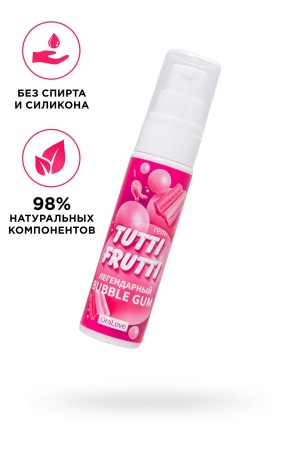 Съедобная гель-смазка TUTTI-FRUTTI для орального со вкусом BUBBLE GUM, 30 гр