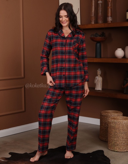 Домашний комплект с рубашкой и штанами