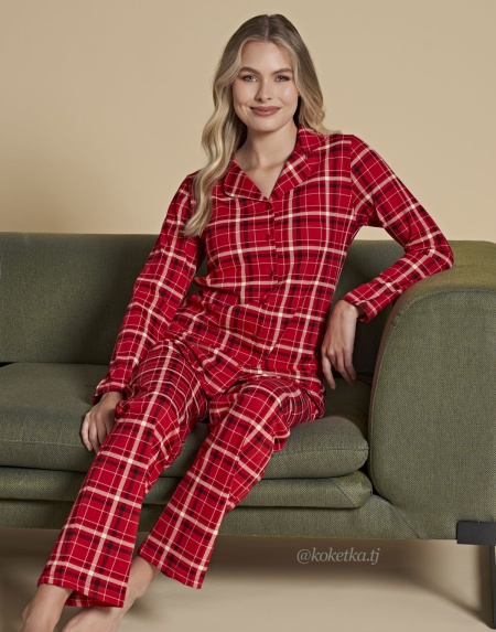 Домашний комплект с рубашкой и штанами