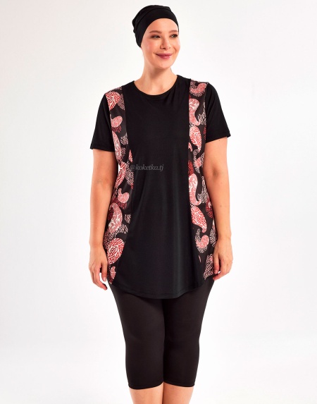 Модный купальник с короткими лосинами (3XL, 4XL, 5XL, 6XL)