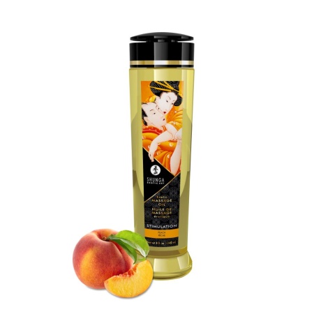 Масло для массажа Shunga Coconut Thrills, с ароматом персика, возбуждающее, 240 мл