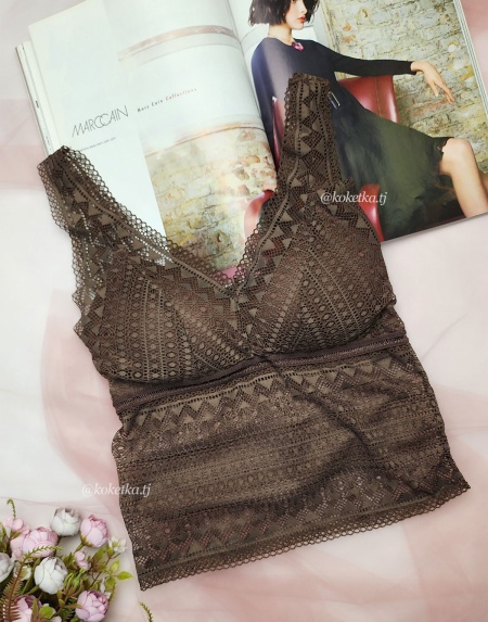 Кружевной длинный топ
