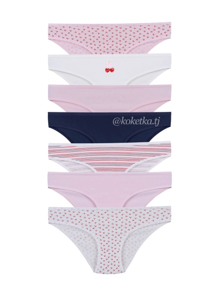 Набор хлопковых трусиков — слип (7 шт)