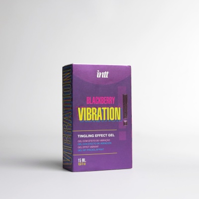 Интимный гель с эффектом вибрации, ароматом ежевики, INTT BLACKBERRY VIBRATION, 15мл