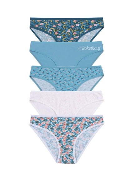 Набор хлопковых трусиков — слип (5 шт) (S/M, L/XL)