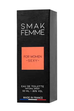 Туалетная вода с афродизиаками SMAK FEMME для женщин, 50 мл