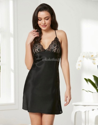 Атласная сорочка с халатом от Pierre Cardin