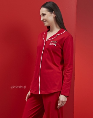 Домашний комплект с рубашкой и штанами