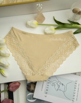 Гипюровые трусики слип