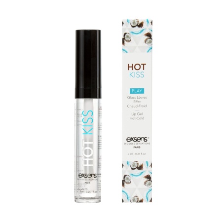 Блеск для губ с вибрирующим эффектом, Hot Kiss EXSENS Coconut , 7 мл