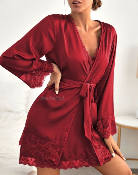 Нежная сорочка с халатом