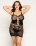 Платье-сетка и стринги (Plus Size)