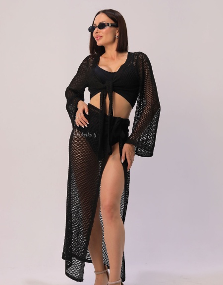 Пляжный топ с юбкой