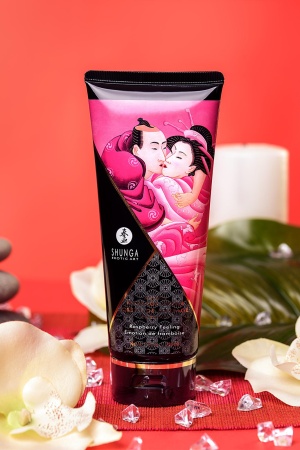 Съедобный массажный крем Shunga Raspberry Feeling, малина, 200 мл