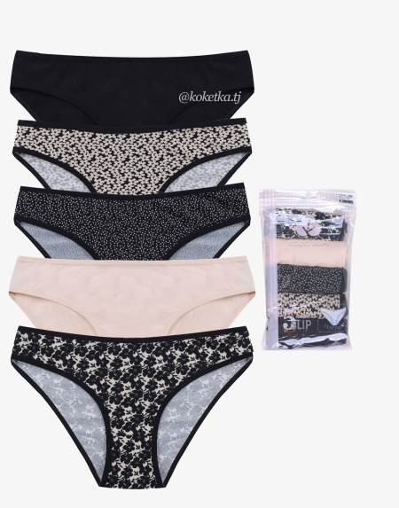 Набор хлопковых трусиков — слип (5 шт) (S/M, L/XL)