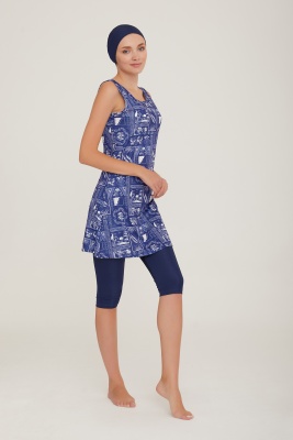 Модный купальник с короткими лосинами