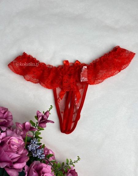Эротические трусики-стринг с доступом