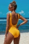 Желтый купальник майо