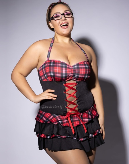 Кокетливый костюм студентки (Plus Size)
