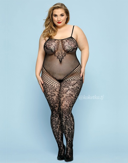 Бодистокинг в сетку (Plus Size)